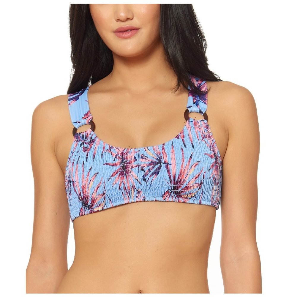 Jessica Simpson Palmy Days Print Swim Top